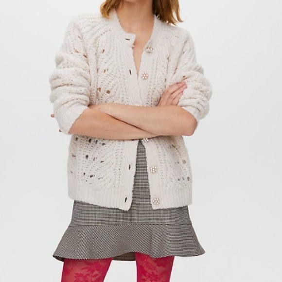 LITTLE MOON PINK Rosella Pearl Button Cardigan - Picture 5 of 9